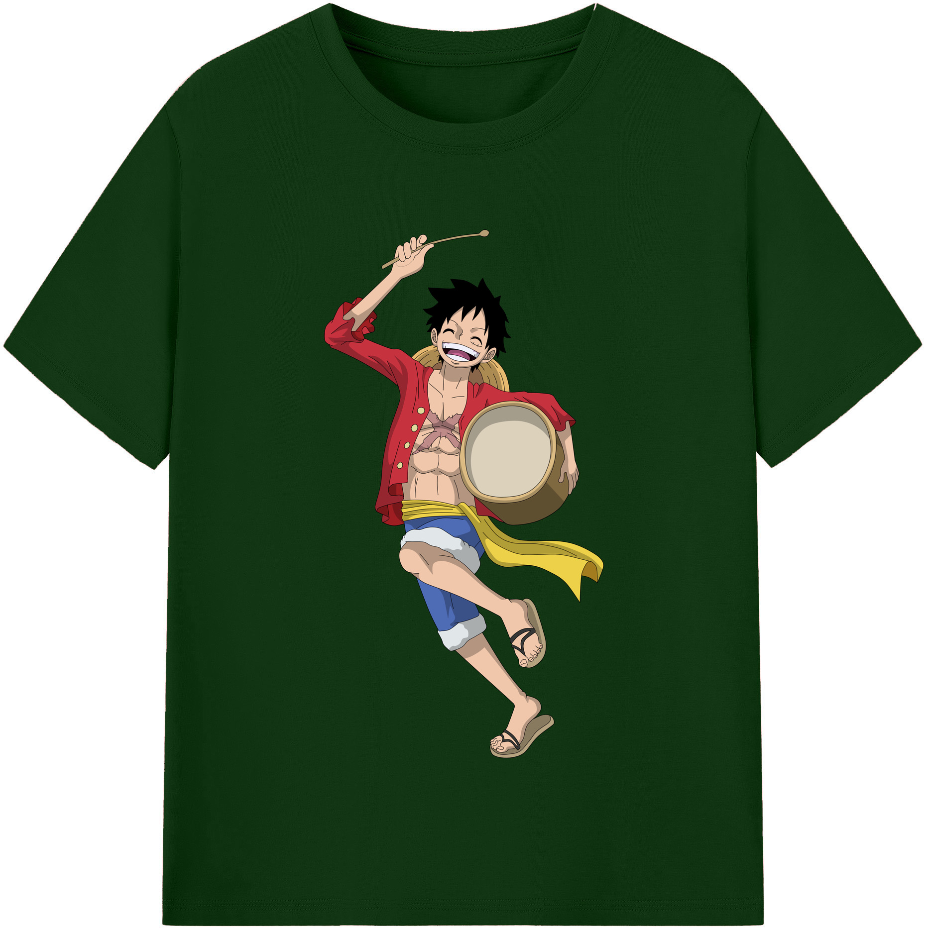 ワンピース モンキー・D・ルフィ ONE PIECE Monkey D. Luffy 綿100％半袖Tシャツ（フロントプリント）